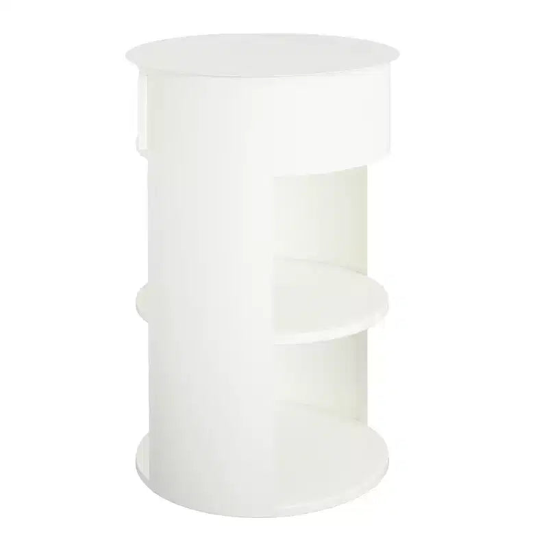 Table d'appoint ronde moderne à 3 niveaux Christopher Knight Home Alaric avec porte coulissante