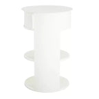 Table d'appoint ronde moderne à 3 niveaux Christopher Knight Home Alaric avec porte coulissante