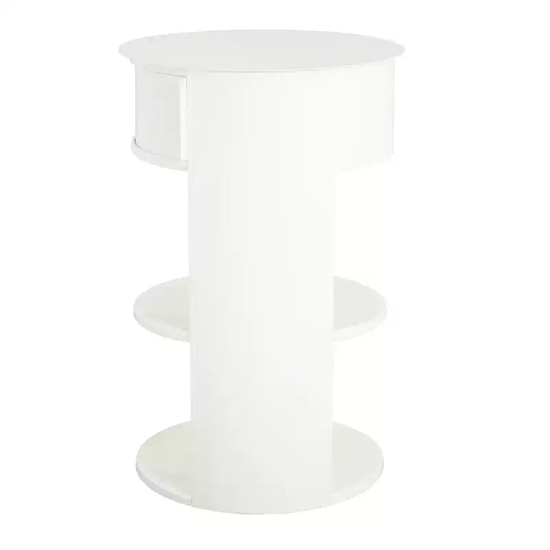 Table d'appoint ronde moderne à 3 niveaux Christopher Knight Home Alaric avec porte coulissante