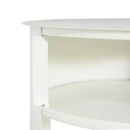 Table d'appoint ronde moderne à 3 niveaux Christopher Knight Home Alaric avec porte coulissante