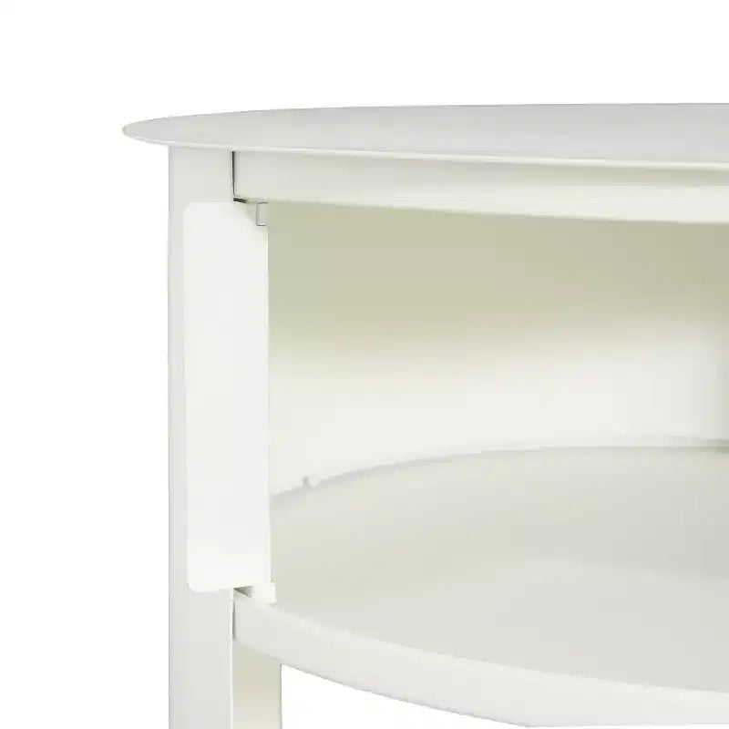 Table d'appoint ronde moderne à 3 niveaux Christopher Knight Home Alaric avec porte coulissante