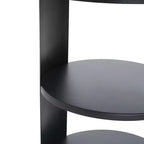 Table d'appoint ronde moderne à 3 niveaux Christopher Knight Home Alaric avec porte coulissante