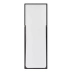 MAYEERTY Miroir pleine longueur rectangulaire à bords fins en aluminium, 64,17x21,26x0,59 pouces, couleur argent, avec support