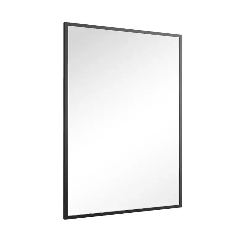 MAYEERTY Miroir mural rectangulaire noir à bords fins en aluminium de 91 x 61 x 1,5 cm, double face