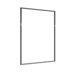 MAYEERTY Miroir mural rectangulaire noir à bords fins en aluminium de 91 x 61 x 1,5 cm, double face