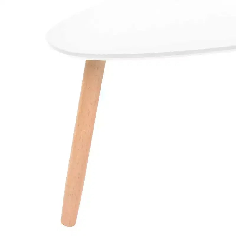 vidaXL Tables basses 2 pcs Blanc Pin massif, MDF Moyen Durable