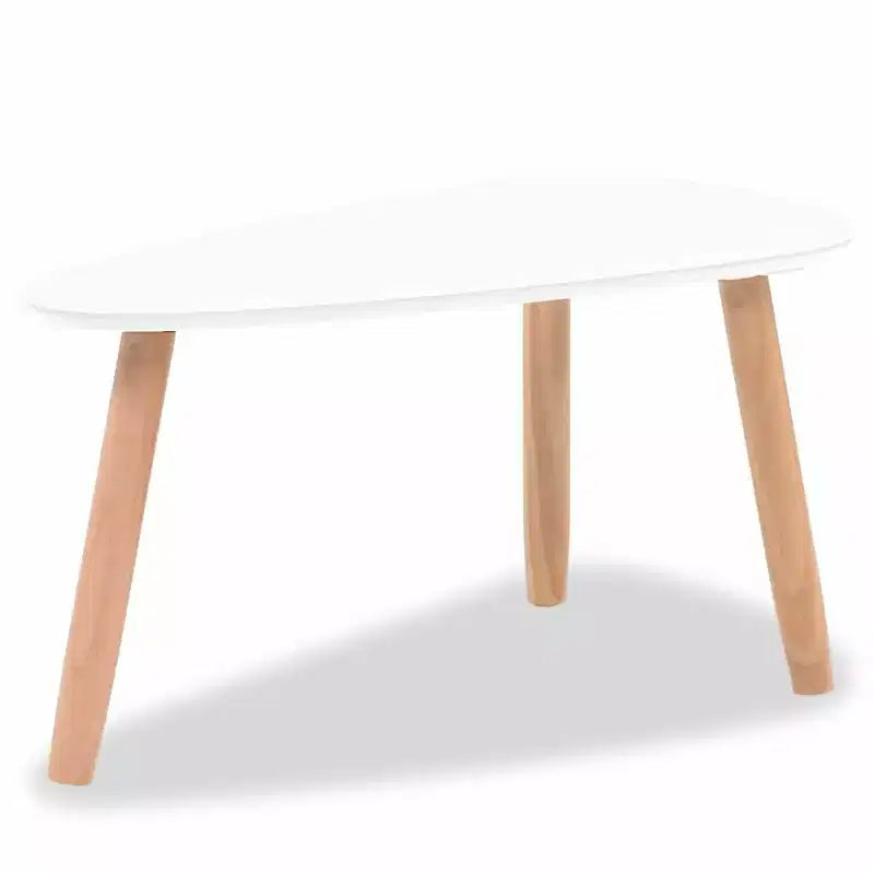 vidaXL Tables basses 2 pcs Blanc Pin massif, MDF Moyen Durable