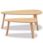 vidaXL Tables basses 2 pcs Marron Pin massif, MDF Ensemble deux pièces