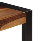 vidaXL Table basse marron Bois de Sesham massif, Acier thermolaqué