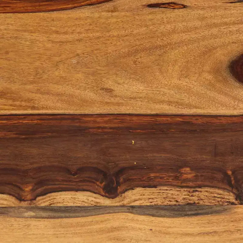 vidaXL Table basse marron Bois de Sesham massif, Acier thermolaqué