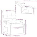 Fauteuil inclinable de massage vidaXL en tissu noir, métal et bois d'ingénierie - Noir Manuel à pousser vers l'arrière avec massage