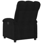 Fauteuil inclinable de massage vidaXL en tissu noir, métal et bois d'ingénierie - Noir Manuel à pousser vers l'arrière avec massage