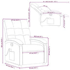 Fauteuil inclinable de massage vidaXL en tissu noir, métal et bois d'ingénierie - Noir Manuel à pousser vers l'arrière avec massage