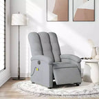 vidaXL Fauteuil inclinable de massage électrique gris clair