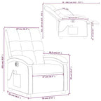 vidaXL Fauteuil inclinable de massage électrique gris clair