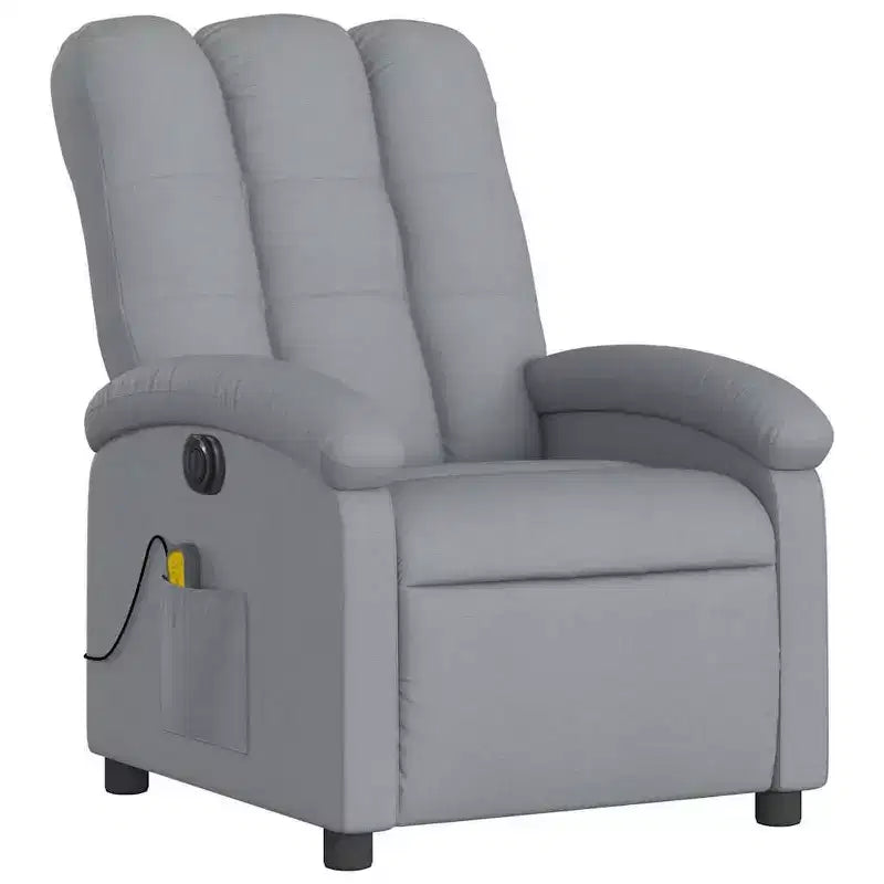 vidaXL Fauteuil inclinable de massage électrique gris clair