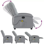 vidaXL Fauteuil inclinable de massage électrique gris clair