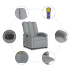 vidaXL Fauteuil inclinable de massage électrique gris clair