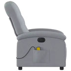 vidaXL Fauteuil inclinable de massage électrique gris clair