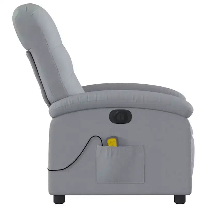vidaXL Fauteuil inclinable de massage électrique gris clair