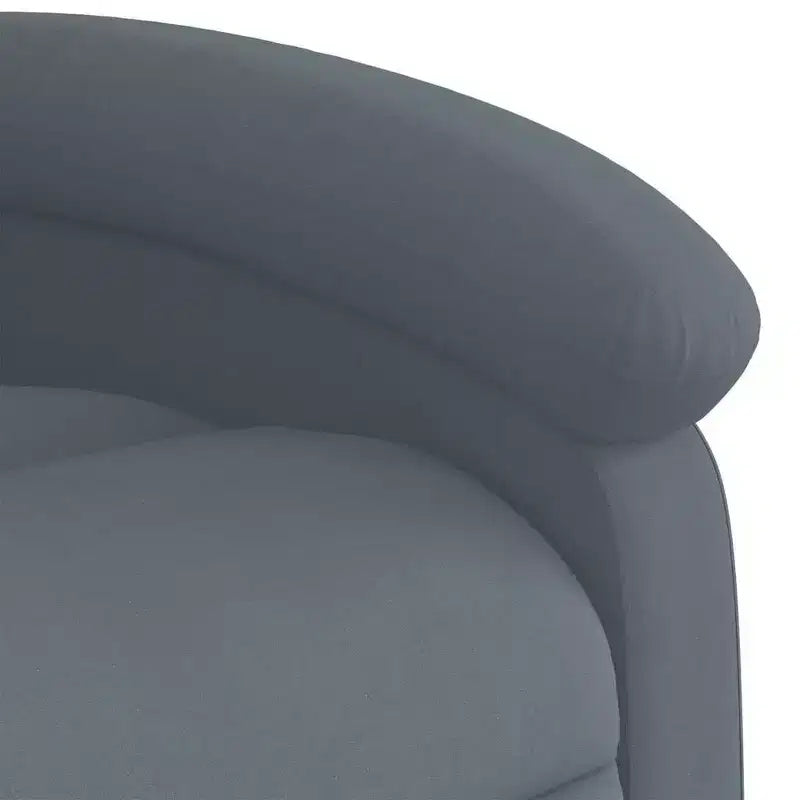 vidaXL Fauteuil inclinable de massage électrique - Velours gris foncé, Repose-pieds/dossier réglables automatiquement, Massage vibrant à 6 points, Poche latérale