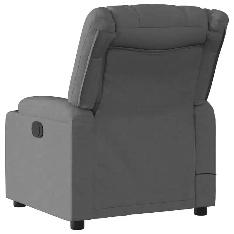 vidaXL Fauteuil de massage inclinable Gris foncé