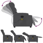 vidaXL Fauteuil de massage inclinable Gris foncé