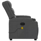 vidaXL Fauteuil de massage inclinable Gris foncé
