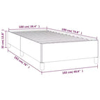 Cadre de lit double vidaXL, plateforme de lit rembourrée en tissu, gris foncé, sans matelas