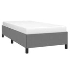 Cadre de lit double vidaXL, plateforme de lit rembourrée en tissu, gris foncé, sans matelas