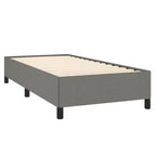 Cadre de lit double vidaXL, plateforme de lit rembourrée en tissu, gris foncé, sans matelas