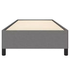 Cadre de lit double vidaXL, plateforme de lit rembourrée en tissu, gris foncé, sans matelas