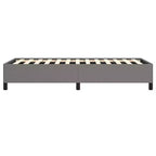 Cadre de lit double vidaXL, plateforme de lit rembourrée en tissu, gris foncé, sans matelas
