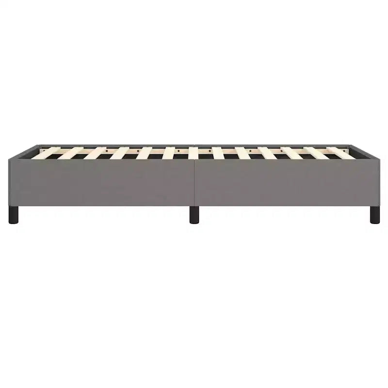 Cadre de lit double vidaXL, plateforme de lit rembourrée en tissu, gris foncé, sans matelas