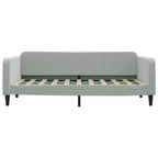 vidaXL Lit de repos Canapé-lit rembourré pour Chambre à coucher Salon Velours - Gris clair Sans matelas