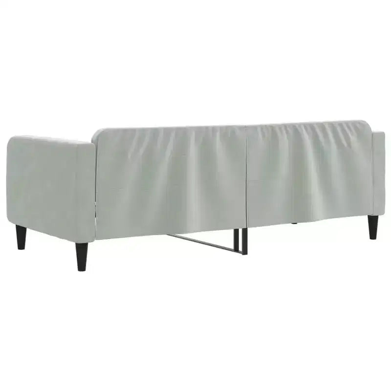 vidaXL Lit de repos Canapé-lit rembourré pour Chambre à coucher Salon Velours - Gris clair Sans matelas