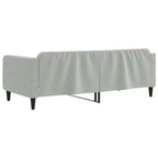 vidaXL Lit de repos Canapé-lit rembourré pour Chambre à coucher Salon Velours - Gris clair Sans matelas