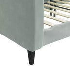 vidaXL Lit de repos Canapé-lit rembourré pour Chambre à coucher Salon Velours - Gris clair Sans matelas