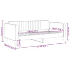 vidaXL Lit de repos Canapé-lit rembourré pour Chambre à coucher Salon Velours - Gris clair Sans matelas