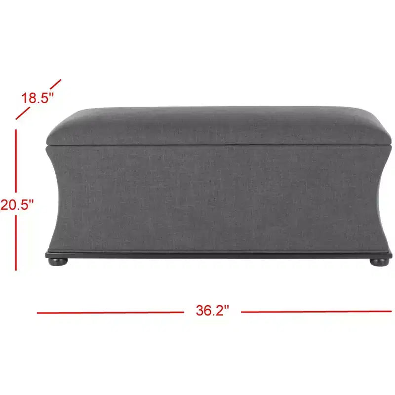 Banc de rangement Aroura - HUD4071 - Gris - Safavieh Couture