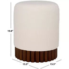 Cerne Ottoman - OTT3402 - Blanc cassé/Marron foncé - Safavieh