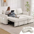 Dyonery 81 Sleeper Sofa Bed, 2 in 1 Pull Out Couch with Reversible Storage Chaise