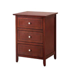 Table de chevet HomeStock 63,5 cm H x 48,26 cm l x 38,1 cm P, 3 tiroirs, Rangement compact