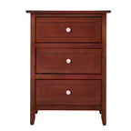 Table de chevet HomeStock 63,5 cm H x 48,26 cm l x 38,1 cm P, 3 tiroirs, Rangement compact