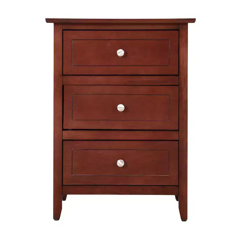 Table de chevet HomeStock 63,5 cm H x 48,26 cm l x 38,1 cm P, 3 tiroirs, Rangement compact