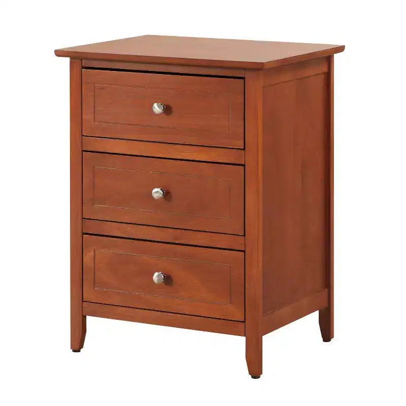 Table de chevet HomeStock 63,5 cm H x 48,26 cm l x 38,1 cm P, 3 tiroirs, Rangement compact