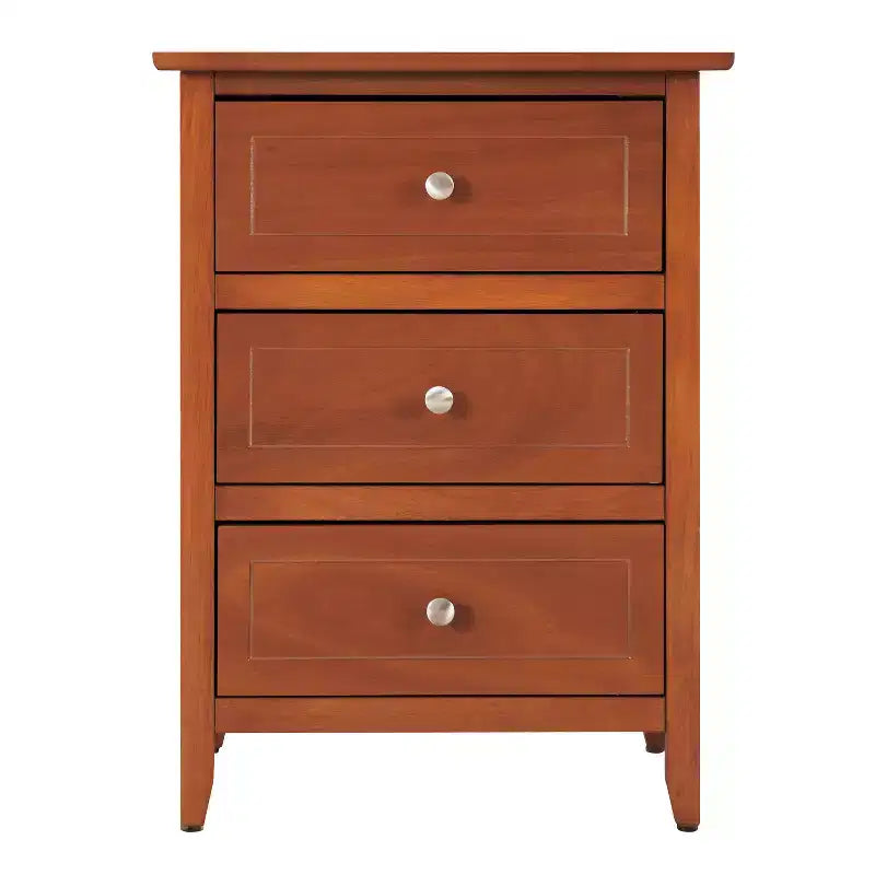 Table de chevet HomeStock 63,5 cm H x 48,26 cm l x 38,1 cm P, 3 tiroirs, Rangement compact