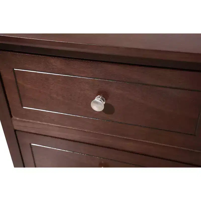 Table de chevet HomeStock 63,5 cm H x 48,26 cm l x 38,1 cm P, 3 tiroirs, Rangement compact