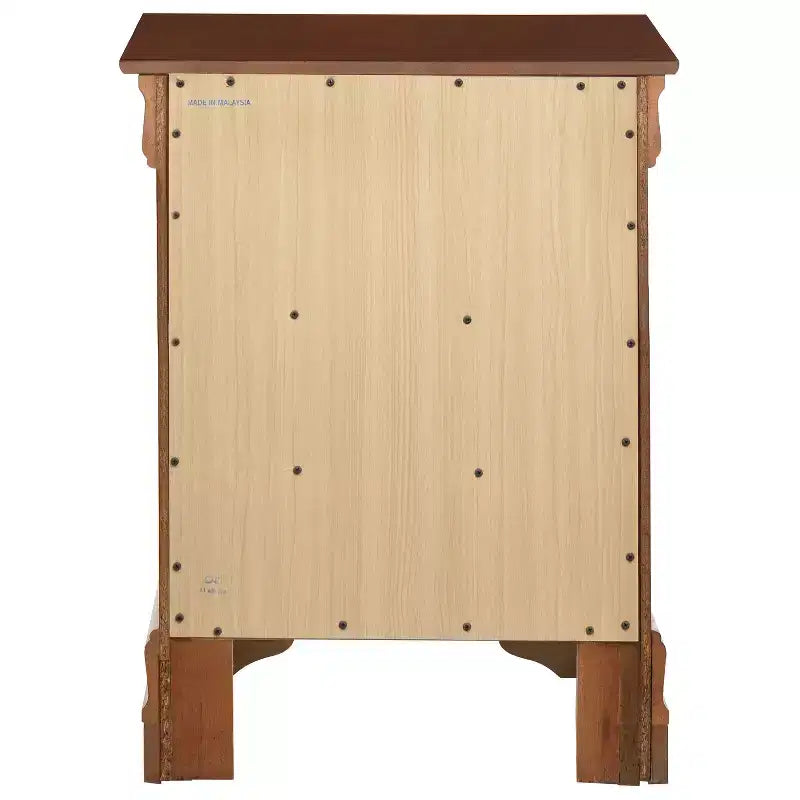 Table de chevet Louis Phillipe HomeStock, 74 cm (H) x 53 cm (L) x 41 cm (P), avec trois tiroirs