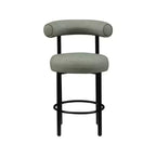 Meridian Furniture, Tabouret de comptoir en cuir végétalien vert Bordeaux, Lot de 2